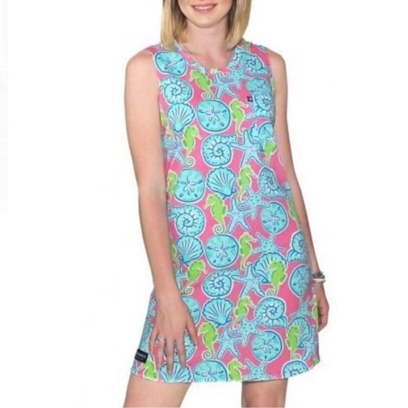 Simply Southern seahorse seashell dress xs/s - Picture 1 of 3